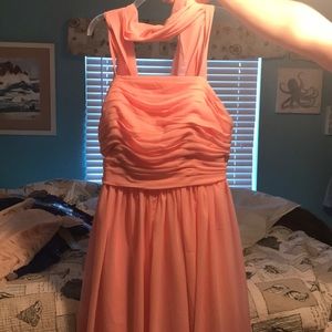 Floor length blush formal gown